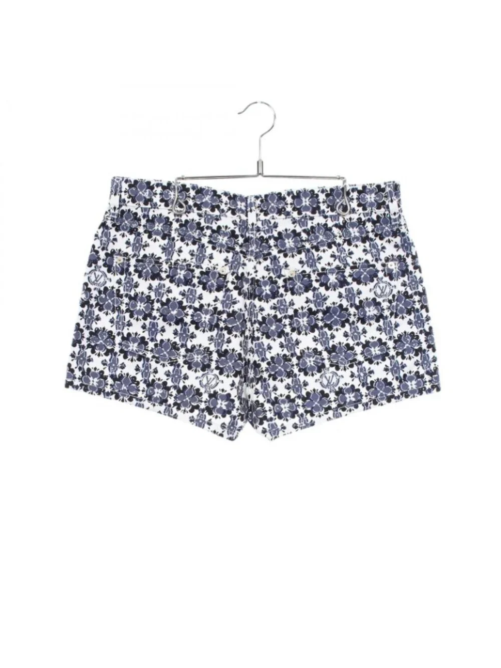 Louis Vuitton Denim Monogram Flower Shorts Cotton